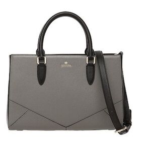 J.ESTINA Luxury Leather Tote Bag - Taupe/Grey - K-Fashion